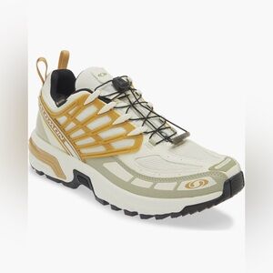 Salomon Men's White and Gold Athletic Shoes
